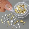 Kitchenware Nail Charms Bulk for Nails Art Decoration 3D Gold