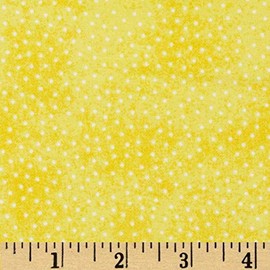 Comfy Flannel Micro Dot Yellow, Fabric by the Yard