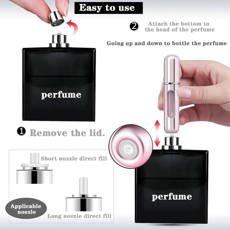 4PCS Travel Perfume Atomizer Refillable - Travel Size Perfume Refill