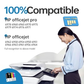 Gotoners Compatible 902XL 902 XL Ink with Latest Chip for HP OfficeJet Pro 6978 6968 6960 6970 6962 Printer Cartridge (Black, Cyan, Magenta, Yellow, 4 Pack)