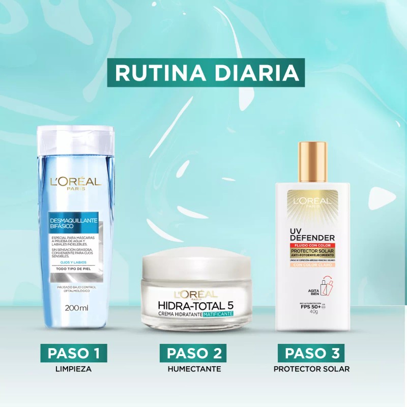 L'Oréal Paris Crema Anti-Brillo HidraTotal5 Matificante,50ml