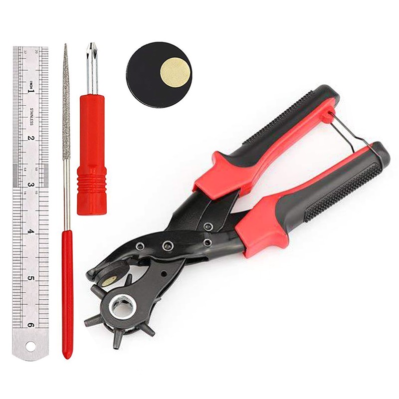 Manual Belt Punch Pliers Round Hole Multifunctional Revolving Hand Punch