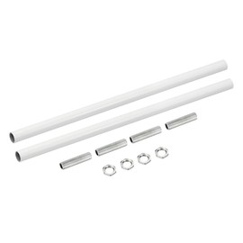 sourcing map Set of 2 Extension Rod Set M10 9.8 Inch Union Nut with Threaded Pipe White