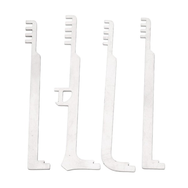 4PCS Comb Lock Picks, Metal Teeth Tools Stainless Steel Pick