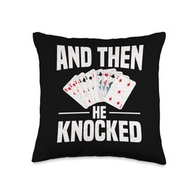 Gin Rummy Player Gin Rummy Game Set Tiles Gin Rummy Throw Pillow