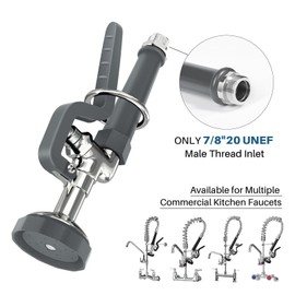 Pre Rinse Spray Valve for Dishwash: BESTJEEF Commercial Faucet Spayer Head Replacement - High Pressure Sprayer Nozzles for Restaurant Kitchen Sink Cleaning