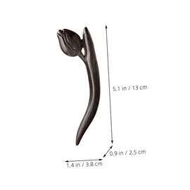 minkissy Unique Ebony Hairpin Wooden Hair Stick Hair Bun Accessory Stylish for Formal Special Occasions