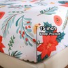 JSD 3 Piece Red Poinsettia Floral Sheet Set Twin, Soft