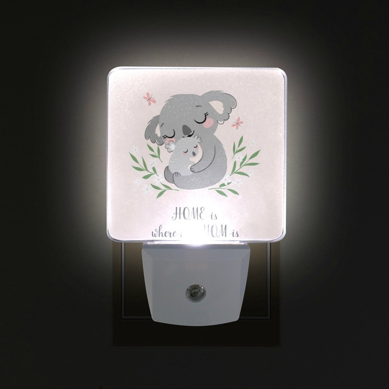 Plug-in Night Light Warm White LED Nightlight Cute Koala MOM