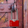 DEKTON DT70228 40MM Long Shackle Covered Steel Padlock, Red