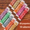 AZEN- Paquete de 60 bálsamos labiales, bálsamos labiales naturales a