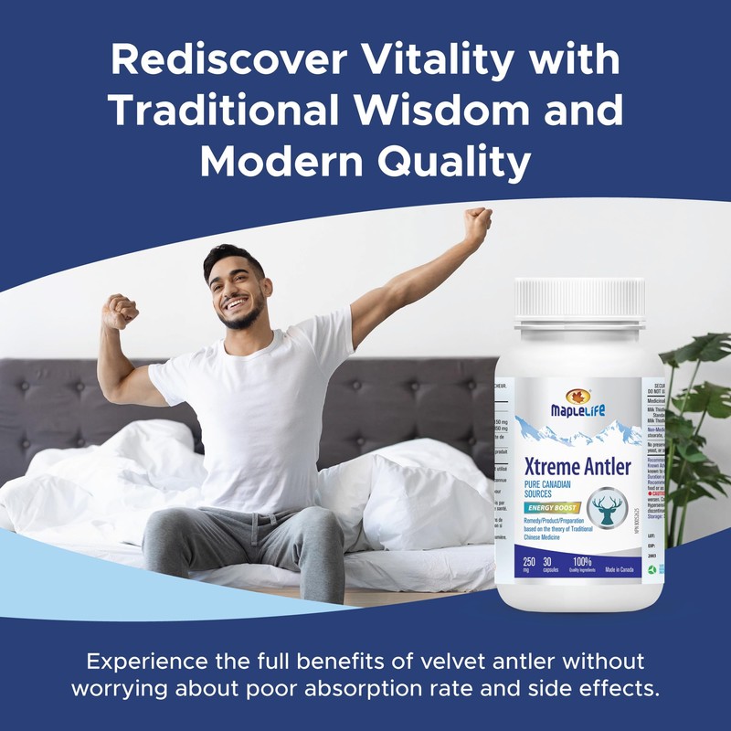 Maplelife Xtreme Antler 250mg 30 capsules