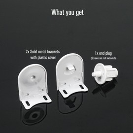 32mm Roller Blind Repair Kit – Heavy Duty Window Shade Brackets & Mounting Hardware – Fix Broken Blinds for 32mm/1.25” Roller Tubes – Fits Most Roller Shades, White