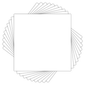 Golden State Art, 8x8 White Backing Board, Backer Boards for Frame, Picture (10 Pack)