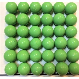1" INCH 25mm 2 LBS POUND 48 pcs Opaque GREEN Solid Glass Marbles Free Shipping