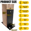 Qrooviiy 4"x4"(Actual:3.5"x3.5") Heavy Duty Post Base,Wood Fence Post Anchor Bracket,Black