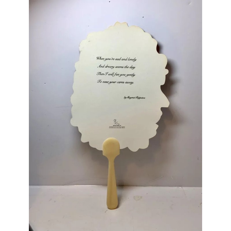 Victorian Die Cut Hand Fan 10 1/2" Tall with Envelope
