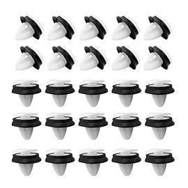 Pack of 50 856543 71728806 Car Door Trim Mounting Clips, Car Door Clips Bumper Clips with Black Rubber Seal for 9 mm Hole