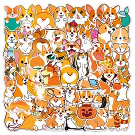 Dog Stickers | 52PCS | Cute Cartoon Stickers Packs for Kids Teens Adults, Kawaii Funny Stickers, Aesthetic Vsco Vinyl Lovely Waterproof Decals for Water Bottle, Skateboard, Phone, Laptop, Guitar