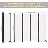 MAYOLIAH 4 Panel Room Divider Screen 6Ft Tall Foldable Privacy