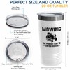 Lawn Mower White Edition Tumbler 20oz - Mowing the perfect