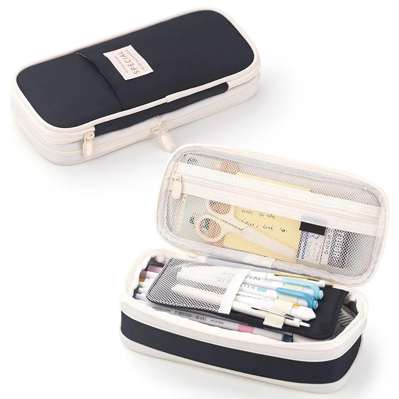 Telescopic Canvas Pencil Case for School & Office - Expandable