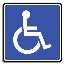 Handicap Disabled Parking Only 2 PACK STICKERS Person in Wheelchair 4.5"  316