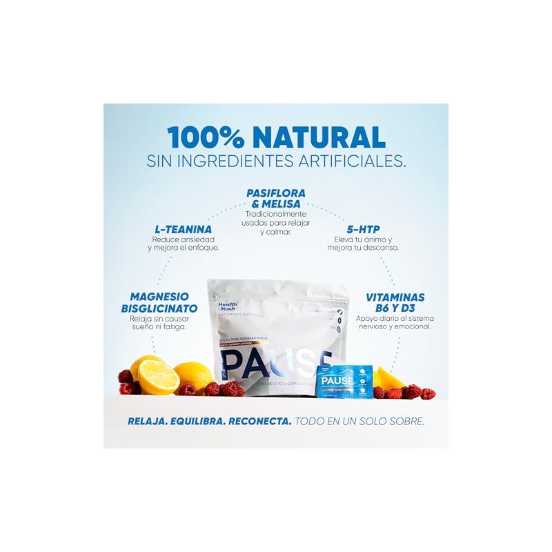 Polvo Bebida Super Calma Glicinato Magnesio Gaba Health Hack