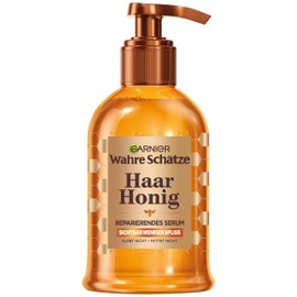 Garnier True Treasures Hair Serum for Split Ended or Brittle Hair, Repairing Serum with Acacia Honey for More Shine and Suppleness, Heat Protection up to 230°C, Honey Treasures, 1 x 115 ml