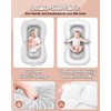 3-in-1 Baby Lounger&Baby Seat&Tummy Time Mat, Infant Lounger for Newborn