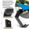 4 Pcs Black Steel Wheelbarrow Heavy Duty Axle Bracket, Wheelbarrow