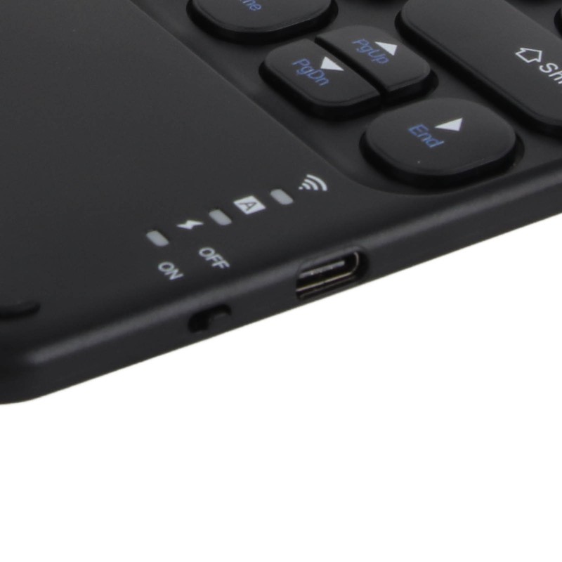 Wireless Keyboard 10in Round Keycap Touchpad Function Portable Widening Enlarging