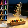 Light Up Guitar Pick Holder: Rechargeable Picks Display Case with