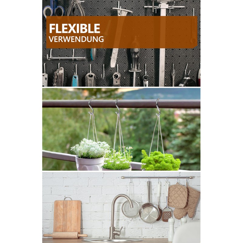 Menz S Hooks - Set of 20 - Solid Stainless