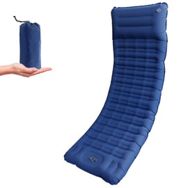 OPL5 Camping Sleeping Pad, Ultralight 4.7" Thick Inflatable Air Mattress Camping Built in Pillows & Foot Pump, Repair Kit, Lightweight Backpacking Sleeping Pad for Hiking,Camping, Traveling