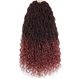 Beverlee Micro Locs Crochet Hair 18 Inch soft locs with curly ends 9 Packs Boho Soft Locs Style Mini Locs Twist Hair Synthetic micro locs extensions goddess Crochet Locs For Black Women