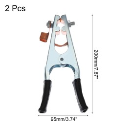 MECCANIXITY 500A Welding Ground Clamp, Iron A-Shape Welding Machine Grounding Clamp Earth Ground Cable Wire Grip Clip for Welding Machine2 Pack of