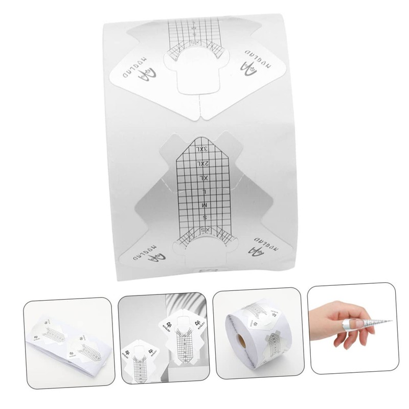 OATIPHO Aluminum Foil Fish-Shaped Nail Extension Stickers 1 Roll Thick