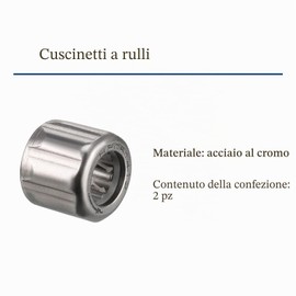 Kozelo 2pz HF081412 Ago Rullo Cuscinetti 8mm x 14mm x 12mm Cromo Acciaio