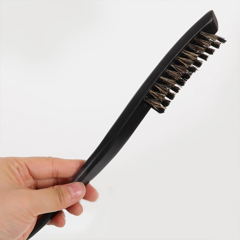 FRCOLOR 3-Row Boar Bristle Hair Brush Set of 2 Wooden