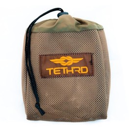 Tethrd SYS Hauler Ultralight Saddle Hunting Storage System - Mesh Saddle Bag with Drawstring Closure - One Handed Quick Connect to Any Saddle, Olive