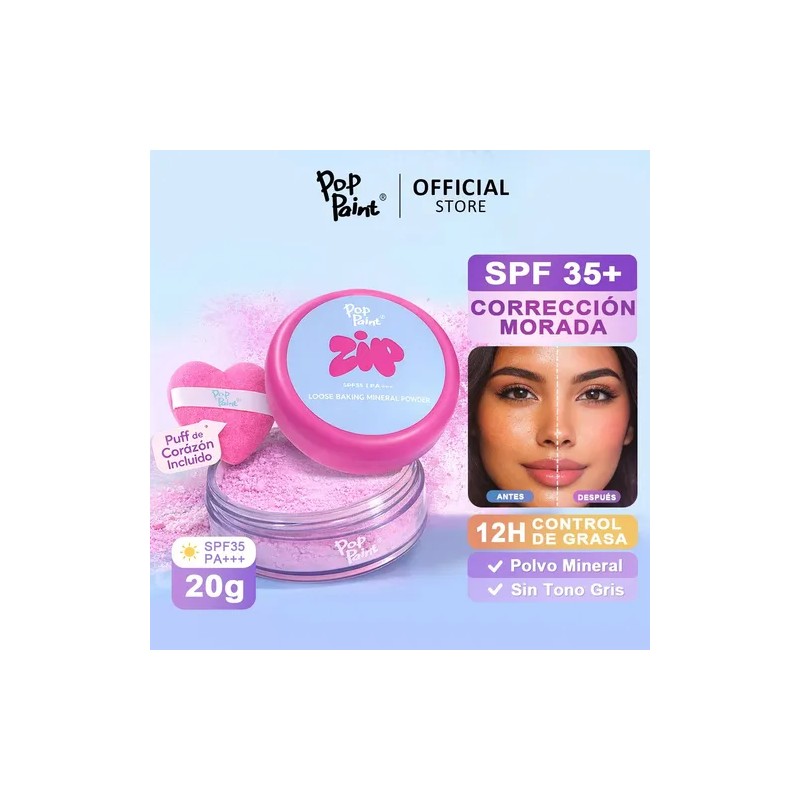 Polvo Mineral Suelto Poppaint Con Spf35 Pa+, 20 G