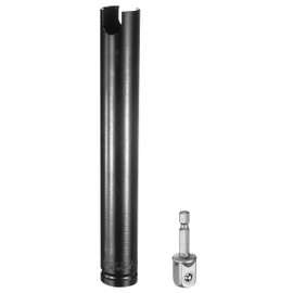 sourcing map Deep 6-Point Impact Socket 1/2" Drive 21mm Metric Socket 8" Length with 1/4" Hex Shank Adapter, CR-V Steel Socket Adapter Accessory Tool Set Kit for Hex Bolts Nut