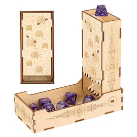 LKKCHER DESIGN Faltbarer Würfelturm aus Holz