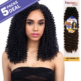 FreeTress Synthetic Hair Crochet Braids Jazz Water 12" (5-pack, 530)