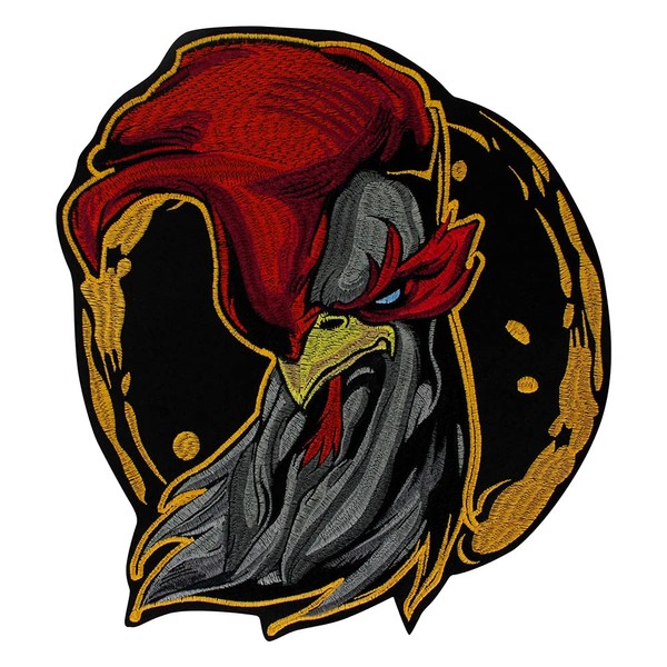 1 piece Cool Rooster Patches Iron on Embroidery Patches for