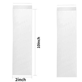 KoberrLi 2 x 10-inch Pretzel Rod Bags, 100Pcs Pretzels Individual Bags, Clear Cellophane Bags and Long Pretzels Sticks for Dipping Bags
