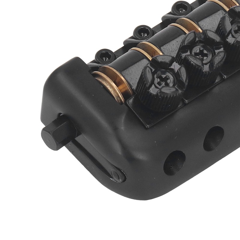 Headless Guitar Bridge Tailpiece 6 String Saddle with Worm Involved