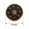 Trimming Shop 8 x Jeans Stud Buttons 17mm Wide Bronze