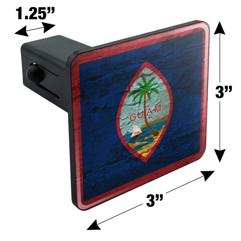 GRAPHICS & MORE Rustic Distressed Guam Flag Tow Trailer Hitch